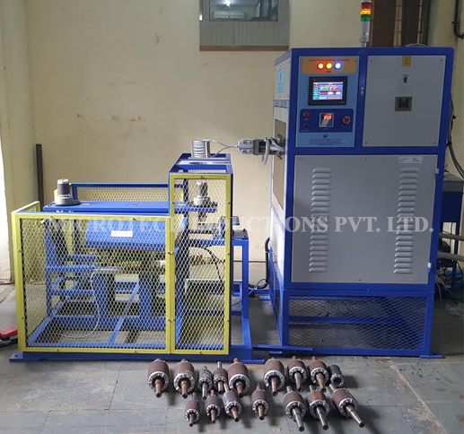 Rotor heating shrink fitting Rotor heating shrink fitting